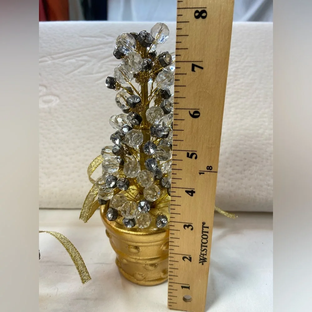 Decorative Tree Beads Crystals &‎ Rhinestones, Gold Pot